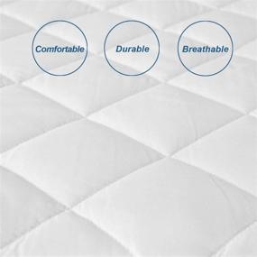 img 3 attached to Waterproof Full XL Mattress Pad Protector - Quilted Absorbent Cover, Down Alternative Filling with Deep Pocket Stretches up to 16 Inch