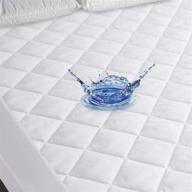 waterproof full xl mattress pad protector - quilted absorbent cover, down alternative filling with deep pocket stretches up to 16 inch logo