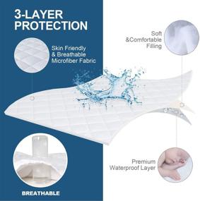 img 1 attached to Waterproof Full XL Mattress Pad Protector - Quilted Absorbent Cover, Down Alternative Filling with Deep Pocket Stretches up to 16 Inch