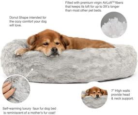 img 3 attached to Sheri Best Friends: Original Calming Donut Cat and Dog Bed - Guaranteed Comfort for Your Furry Friends!