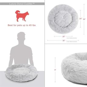 img 1 attached to Sheri Best Friends: Original Calming Donut Cat and Dog Bed - Guaranteed Comfort for Your Furry Friends!