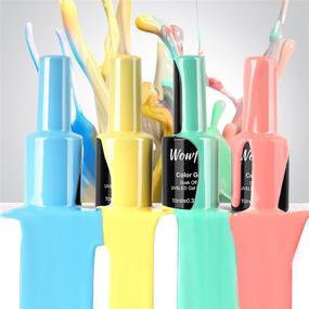 img 3 attached to 💅 Wowfun Gel Nail Polish Kit: 6PC 10ML Pastel Colors Set - 2021 Spring Summer Collection for DIY or Nail Salons