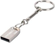 💽 prunus 32gb usb 2.0 флеш-накопитель thumb drives memory stick jump drive с брелоком - маленький размер, большая емкость, ежедневное решение для хранения данных (серебро) логотип