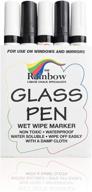 🖍️ black and white 5 pack glass pen window marker - washable paint for car windows, mirrors, signs, crafts - glass markers, car marker or mirror pen logo