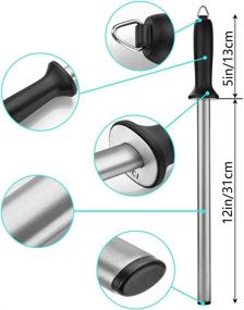 img 3 attached to Алмазная точильная штанга ARCCI длиной 12 дюймов: Премиальная сталь для заточки для шеф-поворов, кухни и дома - Точильная штанга с алмазным лезвием.