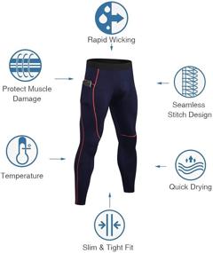 img 2 attached to YUSHOW Compression Leggings Running Workout Sports & Fitness and Other Sports