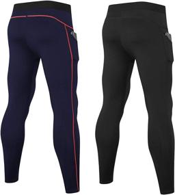 img 3 attached to YUSHOW Compression Leggings Running Workout Sports & Fitness and Other Sports