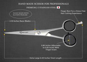 img 3 attached to Ruvanti Professional Hair Cutting Scissors: Sharp Blades for Precise Haircuts, Barber Shears for Men, Women, and Kids - 6.5'' J2 Stainless Steel Hair Scissors