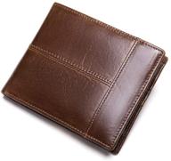 puslan leather bifold wallet with window - essential men's accessories logo