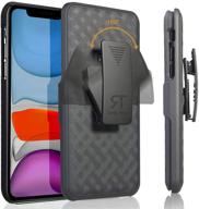 📱 rome tech holster case belt clip for iphone 12 pro / apple iphone 12 - slim heavy duty shell holster combo - rugged phone cover with kickstand compatible with iphone 12 - black: find the perfect protection for your iphone 12! logo