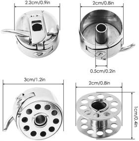 img 3 attached to 🧵 Set of 5 Sewing Machine Bobbin Cases and 30 Stainless Steel Bobbins, ideal for Household Sewing Machines - MAXIN