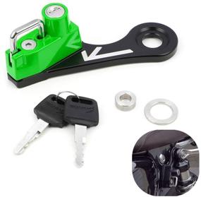 img 4 attached to 🔒 Green GUAIMI Motorcycle Helmet Lock - Anti-Theft Security Lock for Twins Bonneville Thruxton Scrambler, Compatible