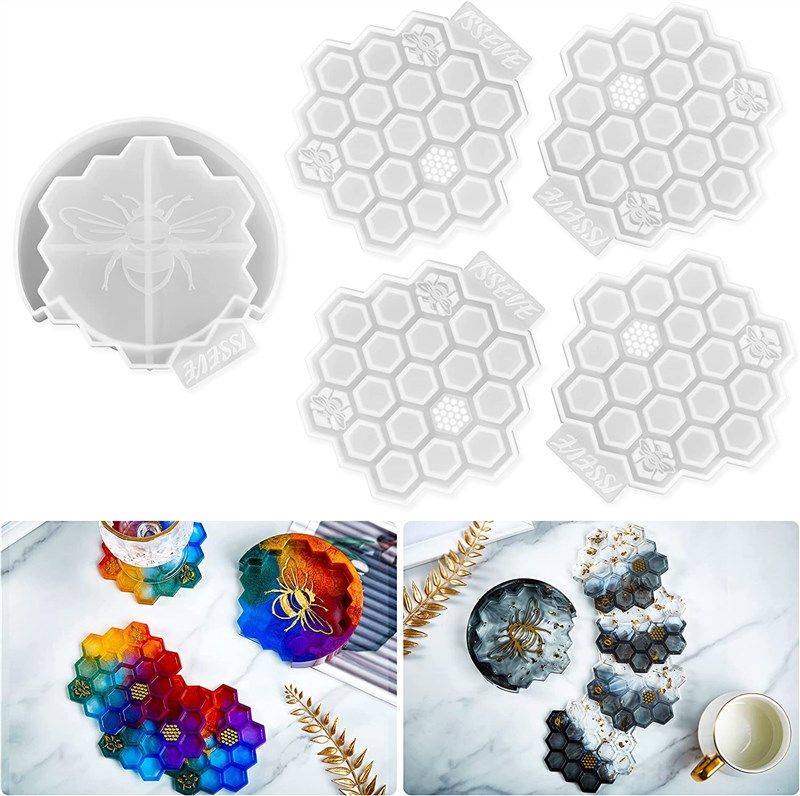 isseve honeycomb coaster molds decoration 로고