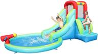 unleash summer fun with the action air inflatable waterslide waterpark logo