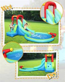 img 2 attached to Unleash Summer Fun with the ACTION AIR Inflatable Waterslide Waterpark