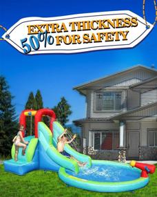 img 3 attached to Unleash Summer Fun with the ACTION AIR Inflatable Waterslide Waterpark