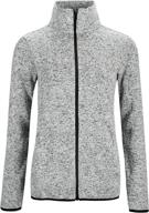 🧥 dolcevida women's long sleeve sweater fleece zip up jacket with pockets in speckled design logo