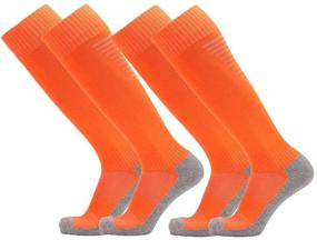 img 4 attached to Fitliva Orange Soccer Baseball Socks