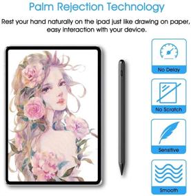 img 3 attached to 🖊️ Cisteen Upgraded Stylus for iPad - Palm Rejection & Tilt Sensor - Active Stylus Pencil Compatible with (2018-2020) iPad Air 4th/3rd Gen, iPad Pro 11 & 12.9, iPad 6/7/8th Gen, iPad Mini 5th Gen
