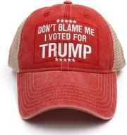 🧢 adjustable maga baseball cap - trump 2024 hat: show your support for donald trump, don't blame me i voted for trump hat logo