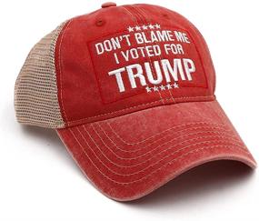 img 3 attached to 🧢 Adjustable MAGA Baseball Cap - Trump 2024 Hat: Show Your Support for Donald Trump, Don't Blame Me I Voted for Trump Hat