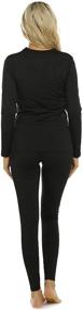 img 2 attached to Womens Thermal Underwear Fleece Thermals Sports & Fitness for Other Sports