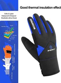 img 3 attached to 🧤 INBIKE Thermal Windproof Gel Bike Gloves for Men in Winter Cold Weather