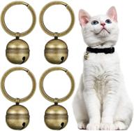 🔔 batiyeer 4 strings 4-piece dog collar bell set with brass bells - bronze pet pendant for collars necklace with key rings, ideal for saving birds and wildlife logo