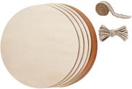 handy 12-inch round wooden discs for crafts – pack of 10: wood rounds, wood slices & unfinished wood sign – cricut blanks & craft supplies logo