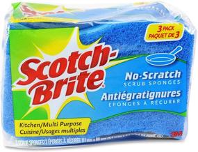 img 3 attached to 🧽 3M Scotch-Brite No-Scratch Multi-Purpose Scrub Sponge, Pack of 3