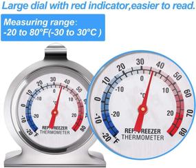 img 1 attached to 🌡️ Classic Series Large Dial Refrigerator Freezer Thermometer: Accurate Temperature Monitoring for Fridge, Freezer, and Cooler