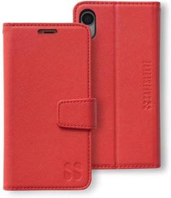 img 4 attached to SafeSleeve EMF Protection Anti Radiation IPhone Case: IPhone XR RFID EMF Blocking Wallet Cell Phone Case (Red)