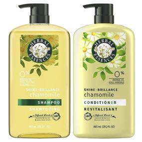 img 4 attached to Herbal Essences Shine Collection Shampoo and Conditioner Bundle: Chamomile Infused, Color Safe, 29.2 Fl Oz