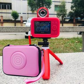 img 3 attached to 📷 VTech KidiZoom Creator Cam Video Camera Case - Durable Travel Storage and Silicone Cover Set (Pink)