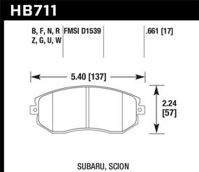 img 1 attached to 🦅 Hawk Performance HB711F.661 Street Brake Pad: Enhance Your Vehicle's Stopping Power