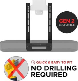 img 3 attached to 🔊 Black Soundbass Beam TV Mount Bracket, Gen 2 Compatible with Sonos Beam Soundbar, Full Hardware Kit Included