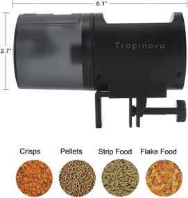 img 1 attached to 🐠 Tropinova Automatic Fish Feeder: Electric Auto Feeder for Aquarium & Fish Tank - Large Capacity Food Dispenser with Timer for Vacation and Weekend