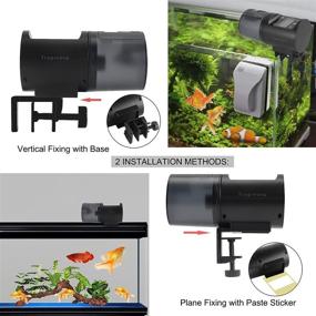 img 2 attached to 🐠 Tropinova Automatic Fish Feeder: Electric Auto Feeder for Aquarium & Fish Tank - Large Capacity Food Dispenser with Timer for Vacation and Weekend