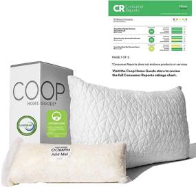 img 3 attached to 🌿 Coop Home Goods - Premium Adjustable Loft Pillow - Cross-Cut Memory Foam Fill - Lulltra Bamboo Derived Rayon Cover - CertiPUR-US/GREENGUARD Gold Certified - Queen