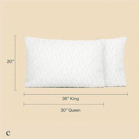 img 2 attached to 🌿 Coop Home Goods - Premium Adjustable Loft Pillow - Cross-Cut Memory Foam Fill - Lulltra Bamboo Derived Rayon Cover - CertiPUR-US/GREENGUARD Gold Certified - Queen