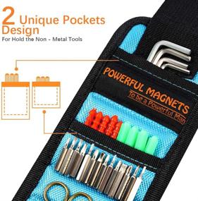 img 2 attached to 🧲 Magnetic Wristband Stocking Stuffers: Strong Tool Belt with 15 Magnets for Holding Screws, Nails, and Drill Bits - Perfect Gift for DIY Handyman, Men, Women, Dad, Husband, Him - Cool Gadgets Tool Holder