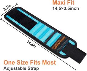 img 1 attached to 🧲 Magnetic Wristband Stocking Stuffers: Strong Tool Belt with 15 Magnets for Holding Screws, Nails, and Drill Bits - Perfect Gift for DIY Handyman, Men, Women, Dad, Husband, Him - Cool Gadgets Tool Holder