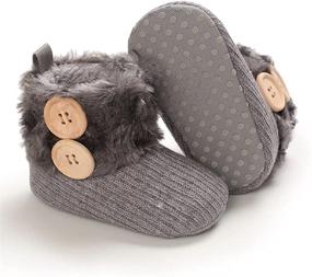 img 3 attached to 👶 Jonbaem Baby Winter Warm Snow Boots: Soft Sole Crib Shoes for Newborns & Infants