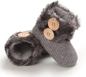 img 2 attached to 👶 Jonbaem Baby Winter Warm Snow Boots: Soft Sole Crib Shoes for Newborns & Infants