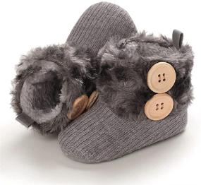 img 1 attached to 👶 Jonbaem Baby Winter Warm Snow Boots: Soft Sole Crib Shoes for Newborns & Infants