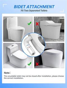 img 2 attached to 💦 Non-Electric Dual Nozzle Bidet Attachment for Toilet - Fugacal Bidet Seat Attachment Sprayer with Adjustable Water Pressure, Self-Cleaning, Feminine/Posterior Wash - 2 Modes, 3 Bumpers