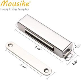 img 3 attached to Mousike Magnetic Door Catch – Strong 70lb Stainless 🚪 Steel Cabinet Magnets for Cupboard, Wardrobe, Closet – 2 Pack Set