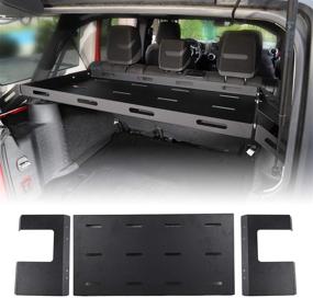 img 4 attached to RT-TCZ Jeep JK JL Interior Rear Cargo Basket Rack - Durable Metal Luggage Storage Carrier for 2011-2018 Jeep Wrangler JK &amp; 2018-2021 JL Unlimited Sahara Sport Rubicon Accessories - Compatible with 4 Door Models