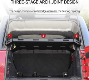 img 2 attached to RT-TCZ Внутреняя задняя грузовая корзина для Jeep JK JL - Прочный металлический багажный носитель для Jeep Wrangler JK 2011-2018 и JL Unlimited Sahara Sport Rubicon 2018-2021 - Совместим с моделями 4-х дверей.