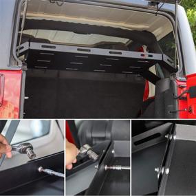 img 1 attached to RT-TCZ Внутреняя задняя грузовая корзина для Jeep JK JL - Прочный металлический багажный носитель для Jeep Wrangler JK 2011-2018 и JL Unlimited Sahara Sport Rubicon 2018-2021 - Совместим с моделями 4-х дверей.